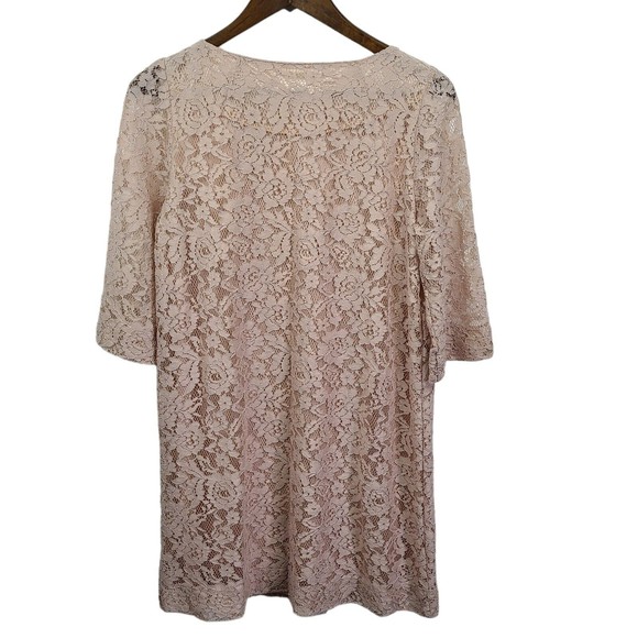 Fossil Pink Lace Sheath Dress Womens Size Medium - Picture 2 of 6